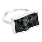 Nina Nguyen Jewelry - Nirvana Black Druzy Silver Ring