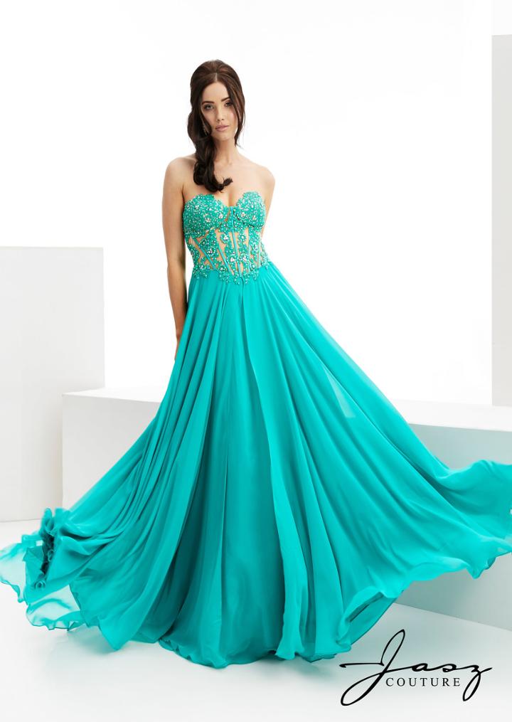 Jasz Couture - Embellished Sweetheart Dress 6022