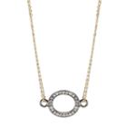 Ashley Schenkein Jewelry - Brooklyn Diamond Open Oval Necklace