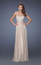 La Femme - 19767 Crystal Adorned Empire Sweetheart Gown