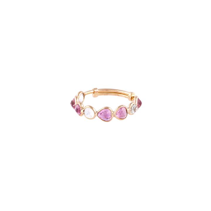 Tresor Collection - Pink Tourmaline & Rainbow Moonstone Ring In 18k Yg