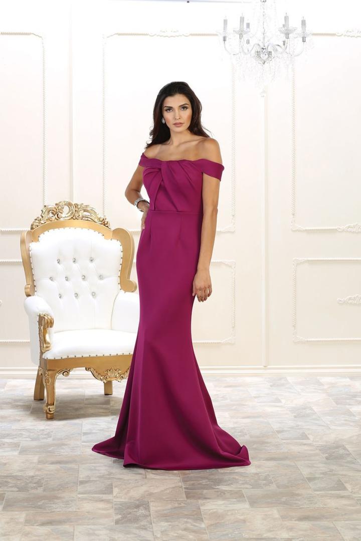 May Queen - Mq1483 Interweaved Off-shoulder Mermaid Gown