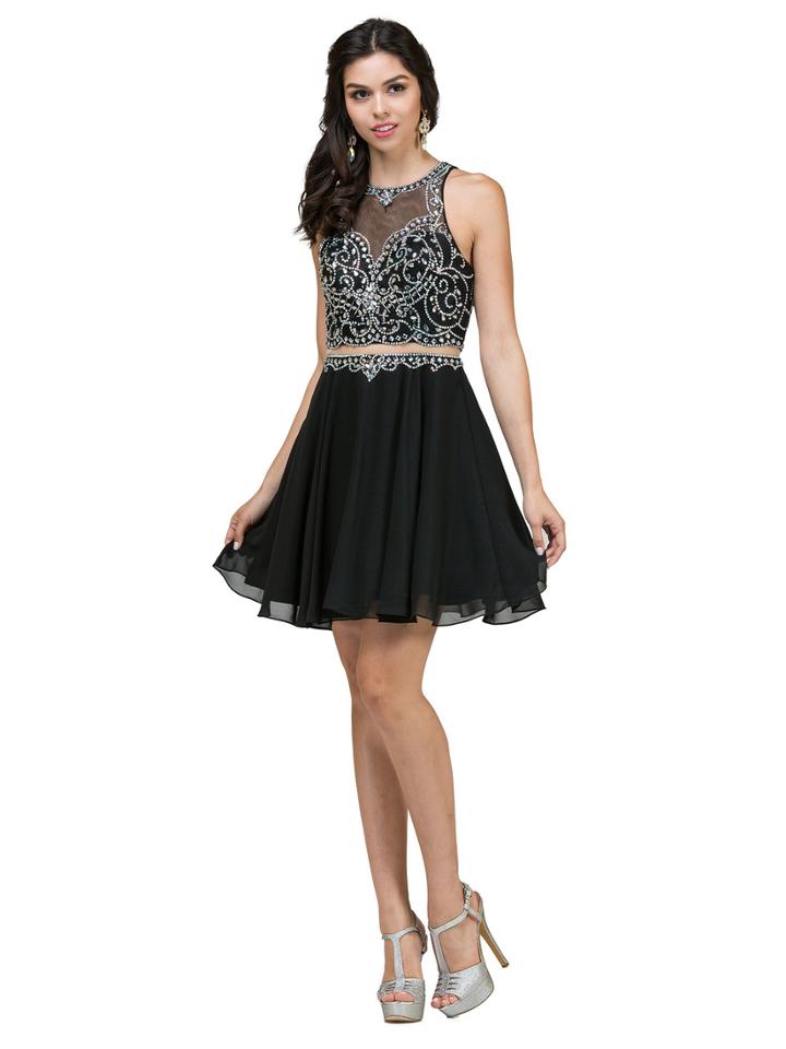 Dancing Queen - 2123 Illusion Halter A-line Dress