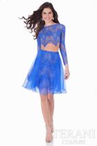 Terani Prom - Two-piece Bateau Illusion Lace Cocktail Dress 1621h1035