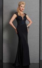 Clarisse - 6324 Embellished Illusion Bateau Dress