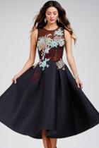 Jovani - 23695 Multi-colored Sheer Jewel A-line Dress