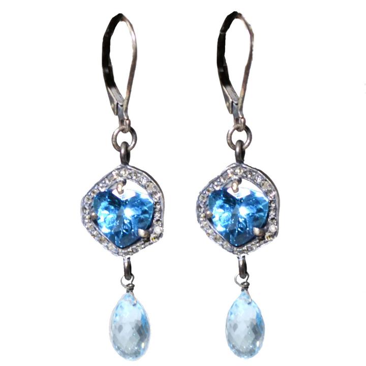Mabel Chong - Diva Swiss Blue Topaz Earrings