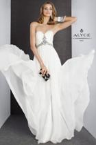 Alyce Paris B'dazzle - 35734 Long Dress In Diamond White