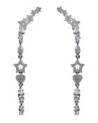 Cz By Kenneth Jay Lane - Heart And Star Drop Earrings