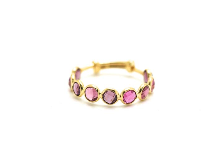 Tresor Collection - Pink Tourmaline Stackable Ring Band In 18k Yellow Gold
