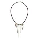 Mabel Chong - Leather Spike Necklace-wholesale