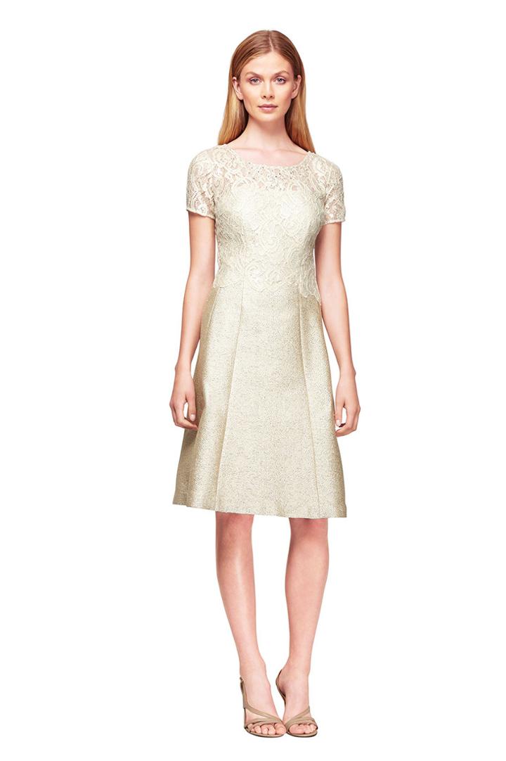 Kay Unger - Short Sleeve Fit And Flare