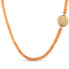 Tresor Collection - Mandarin Garnet Beads Necklace In 18k Yellow Gold