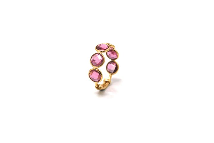 Tresor Collection - Pink Tourmaline Gemstone Ring Band In 18k Yellow Gold