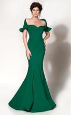 Mnm Couture - Ruffle Accented Mermaid Dress 2144a