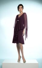 Daymor Couture - 817 V-neck Sheer A-line Dress