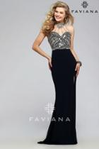Faviana - Gorgeous Jersey Dress With Jewelled Neck S7711