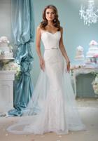Enchanting By Mon Cheri - 116134 Lace Sweetheart Sheath Dress With A-line Overskirt
