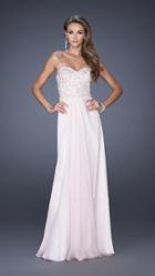 La Femme - 18069 Jeweled Sweetheart Chiffon Dress