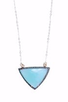 Heather Gardner - Chalcedony Pave Diamond Gemstone Necklace