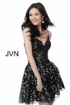 Jovani - Jvn62765 Sleeveless Lace V-neck A-line Dress