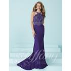 Tiffany Designs - Sophisticated Halter Prom Dress With Beaded Bodice 16224
