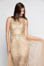 Milano Formals - E2233 Embellished Illusion Gossamer Paneled Gown