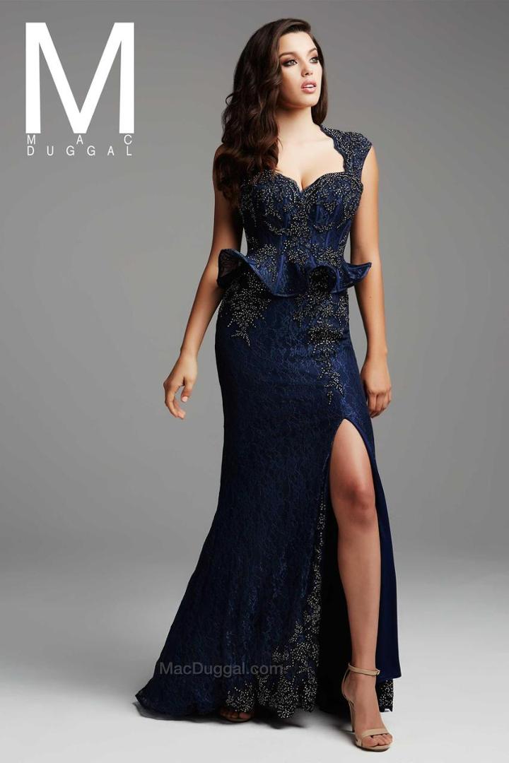 Mac Duggal Couture - 20034 D Midnight Blue