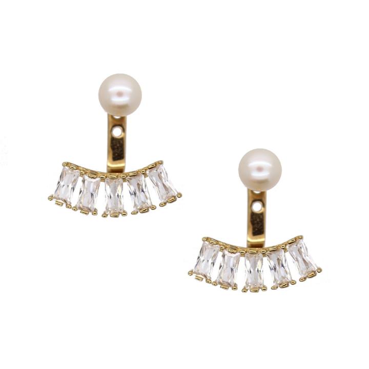 Rachael Ryen - Pearl Baguette Ear Jackets