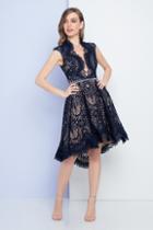 Terani Couture - 1722c4604 Lace High-low Cocktail Dress