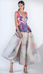 Saiid Kobeisy - 3423 Multi-colored Tulle Brocade A-line Dress