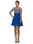 Spectacular Lattice Beadwork Illusion A Line Dress