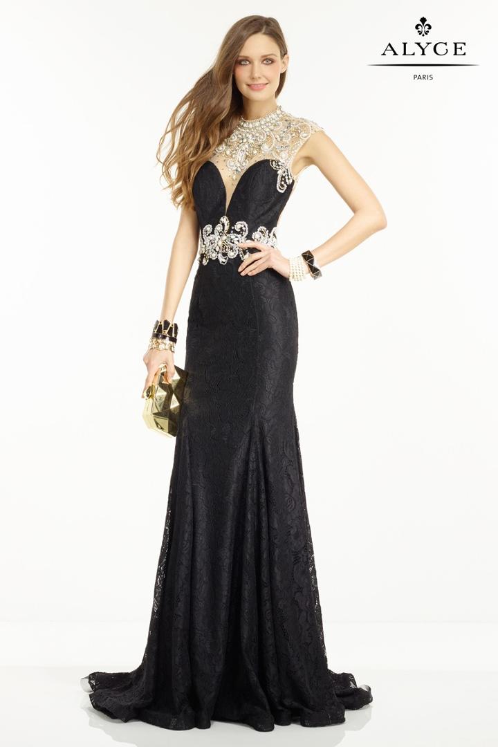 Alyce Paris - 6550 Long Dress In Black Nude