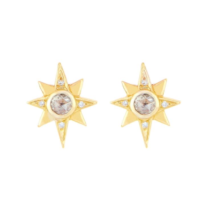 Logan Hollowell - North Star Rose Cut Diamond Earrings
