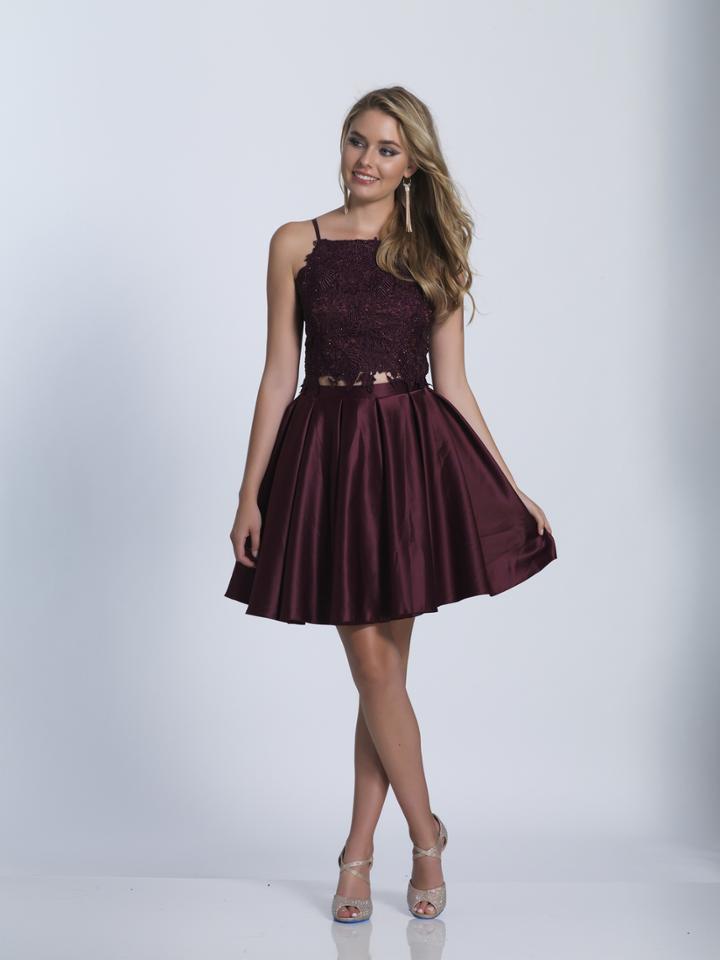 Dave & Johnny - 3279 Two-piece Jeweled Lace A-line Dress