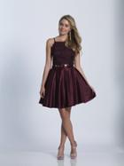 Dave & Johnny - 3279 Two-piece Jeweled Lace A-line Dress