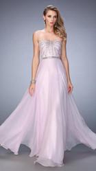 La Femme - 22337 Embellished Sweetheart Chiffon A-line Dress