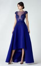 Saiid Kobeisy - Illusion Bateau Neck A-line Dress 2935