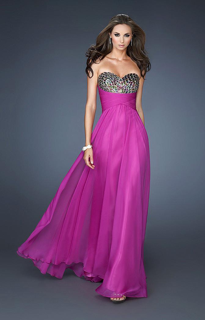 La Femme - 18846 Strappy Sweetheart Empire Gown