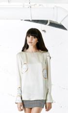 Again Collection - Hamilton Silk Blouse In White
