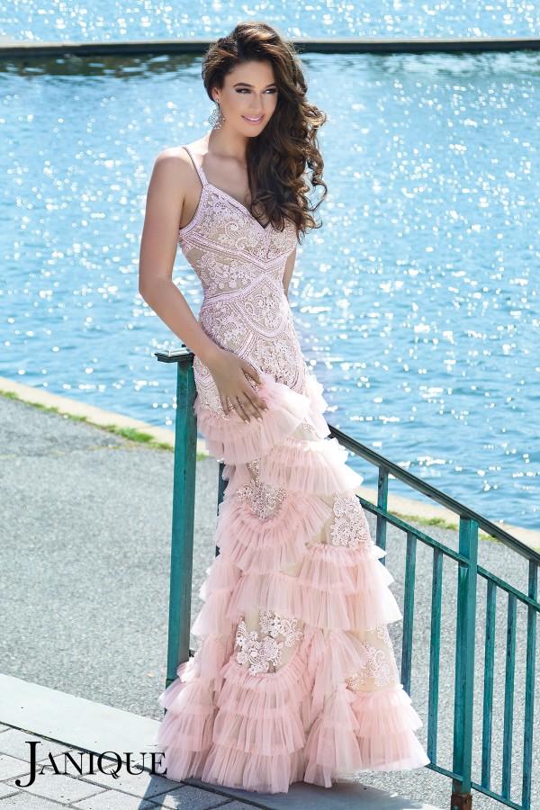 Janique - Extravagant Embellished Sweetheart Long Mermaid Gown Ja3007
