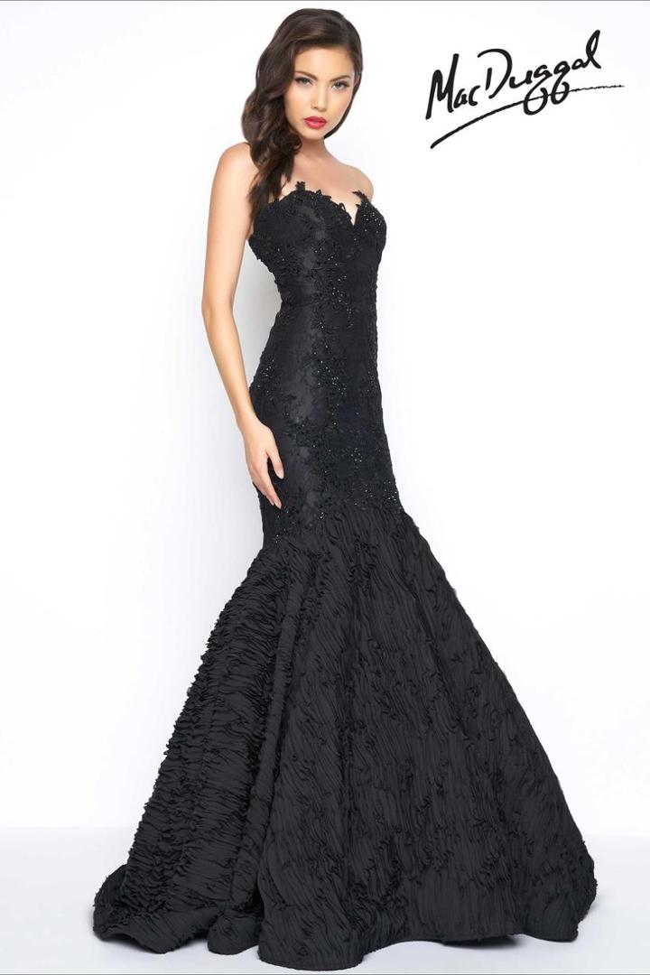 Mac Duggal - Black White Red Style 65803r