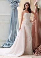 Martin Thornburg For Mon Cheri - 115225 Sheath Wedding Dress With Train