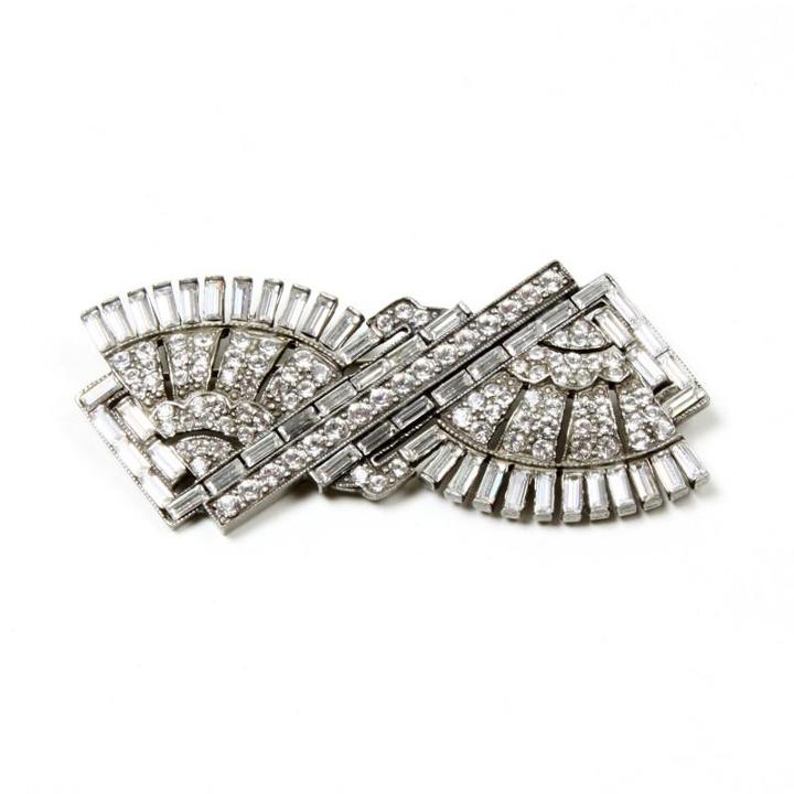 Ben-amun - Double Fan Crystal Pin