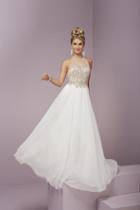 Tiffany Homecoming - Alluring Choker Neck Silky Chiffon A-line Dress 46082