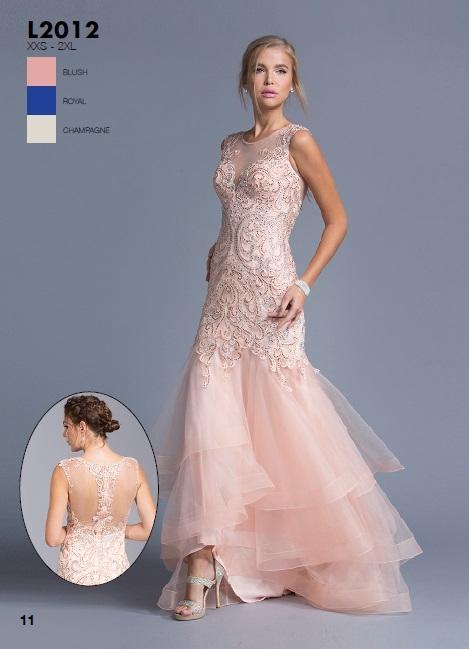 Aspeed - L2012 Embellished Ruffled Tiered Trumpet Prom Dress