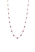 Tresor Collection - Ruby Unshaped Necklace In 18k Yellow Gold