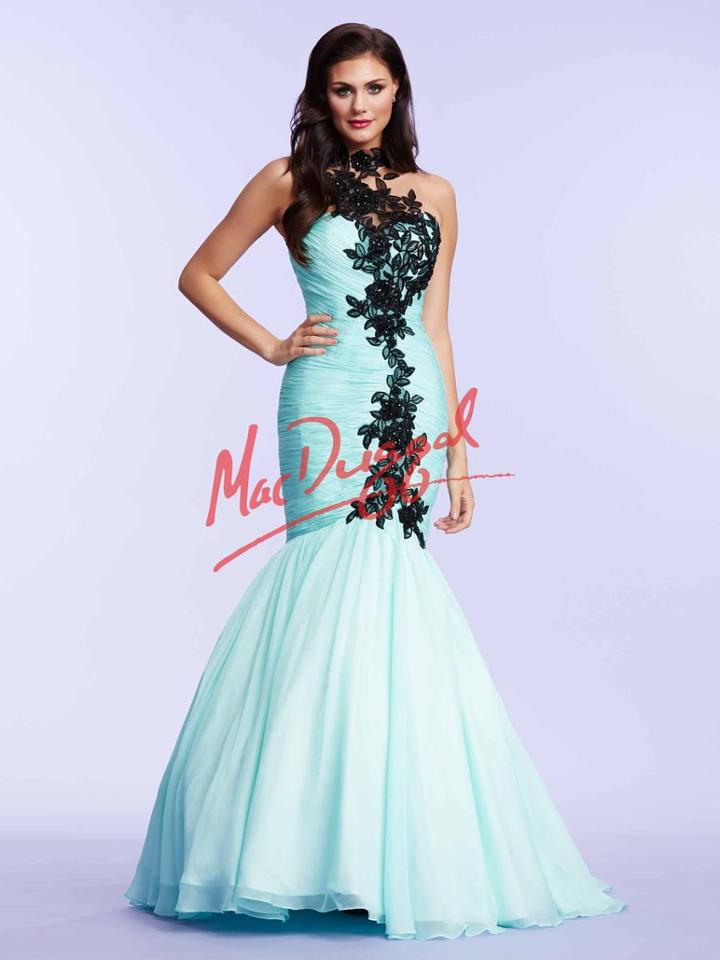 Mac Duggal Prom - 65089 Dress In Aqua And Black