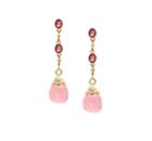 Tresor Collection - Pink Tourmaline Interchangeable Top With Rose Quartz Baroque In 18k Yellow Gold