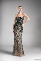 Cinderella Divine - Strapless Sequined Sweetheart Sheath Prom Dress